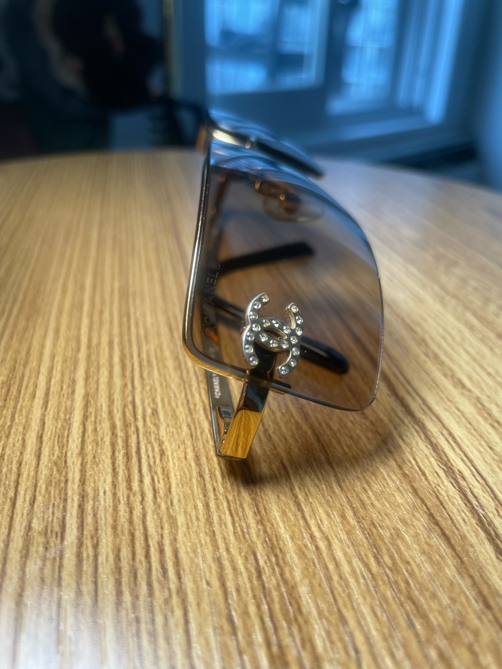 CHANEL vintage Rimless  Rhinestone CC sunglasses
